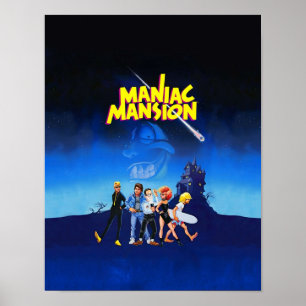 Day of the Tentacle Maniac Mansion High Contrast Poster