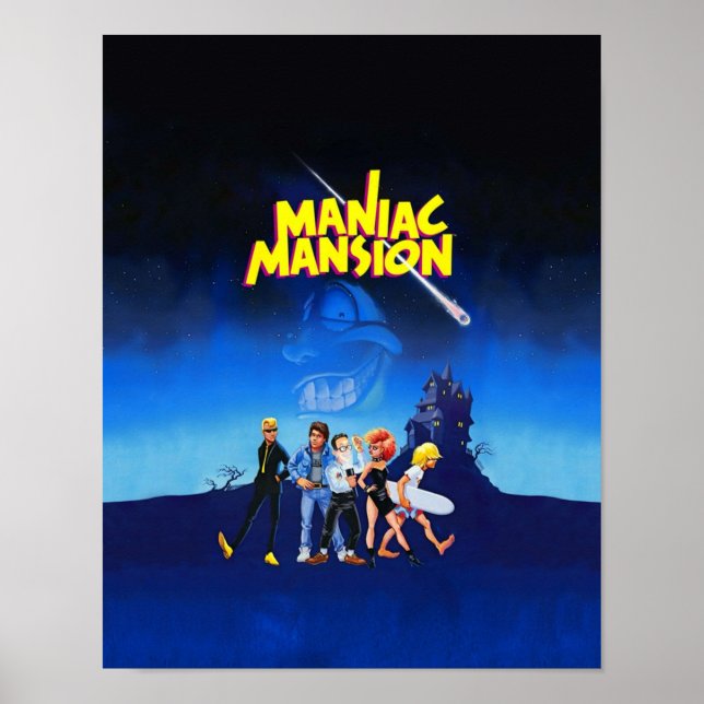 Day of the Tentacle  Maniac Mansion High Contrast Poster (Front)