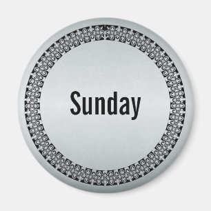Day of the Week Sunday Magnet