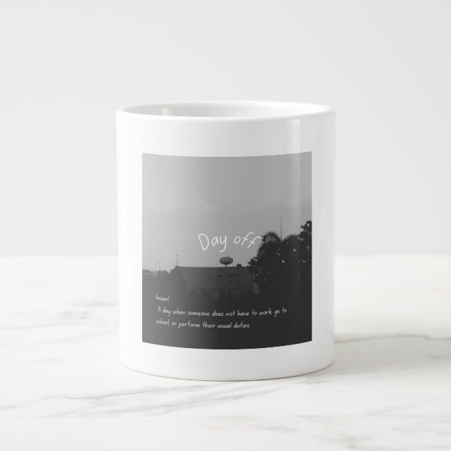 Day off ☕️  large coffee mug (Front)