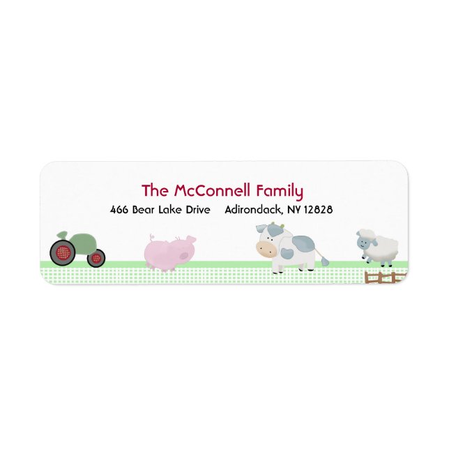 DAY ON THE FARM PRINTABLE ADDRESS LABELS (Front)