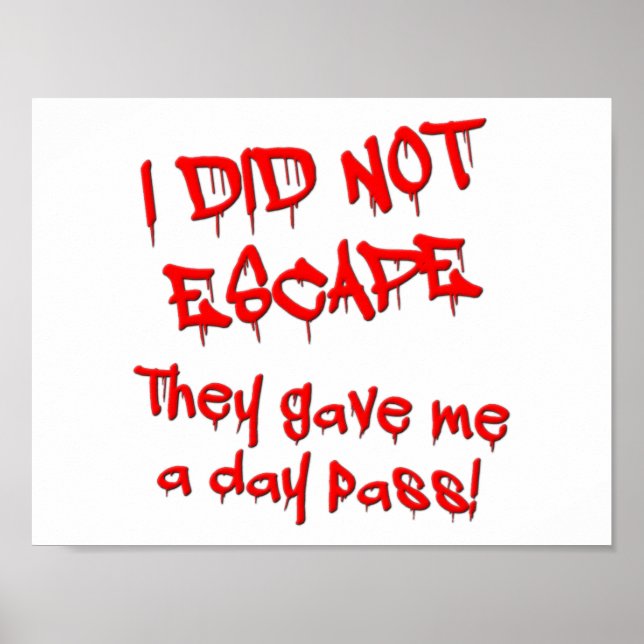 Day Pass Funny Poster (Front)