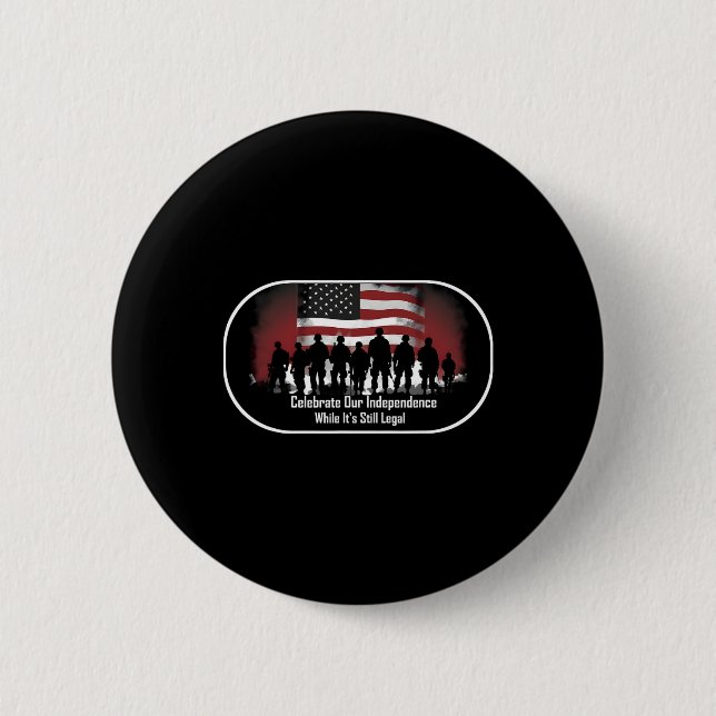 Day Proud American  6 Cm Round Badge (Front)