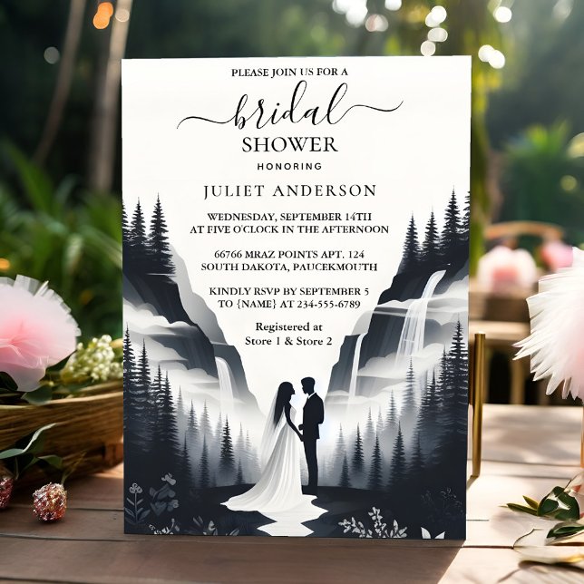 Day River Rain Cloud Smoky Mountain Bridal Shower Invitation (Creator Uploaded)