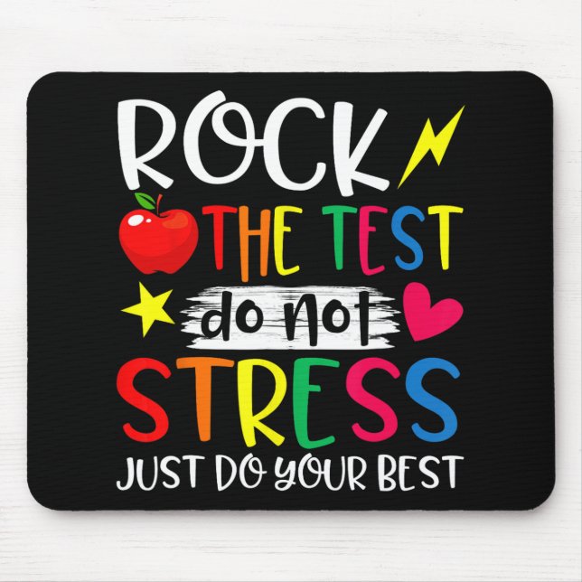 Day Rock Test Teacher Test Day Teacher  Mouse Pad (Front)