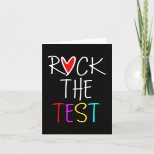 Day Rock The Test Teacher Testing Day Funny Teache Card