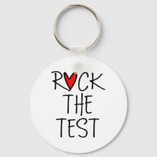 Day Rock The Test Teacher Testing Day Funny Teache Key Ring