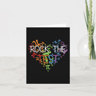 Day Rock The Test Teacher Testing Day Rainbow Teac Card
