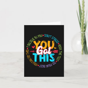 Day Rock The Test Teacher Testing Day You Got This Card