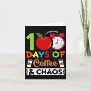 Day School Costume Teacher 100 Days Of Coffee And  Card