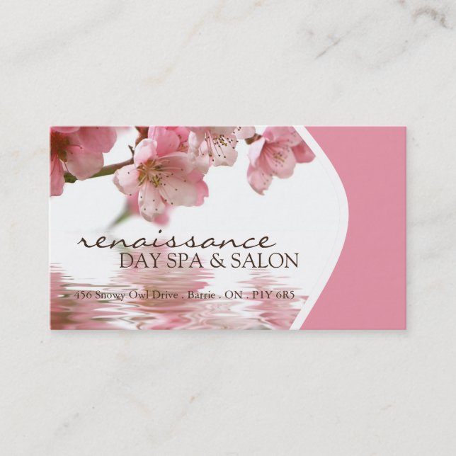 Day Spa and Salon Business Card (Front)