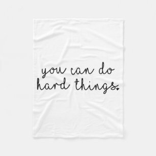Day Teacher Shirt You Can Do Hard Things Women Kid Fleece Blanket