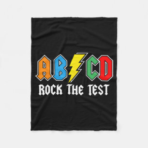 Day Teacher Student Motivational Retro Rock The Te Fleece Blanket