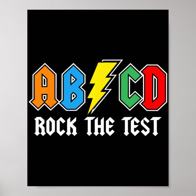 Day Teacher Student Motivational Retro Rock The Te Poster (Front)
