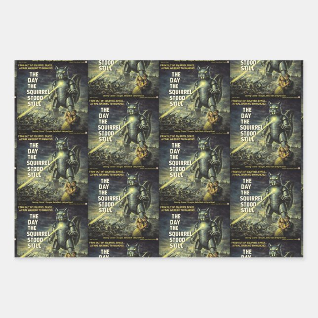 Day the Squirrel Stood Still Wrapping Paper Sheet (Front)