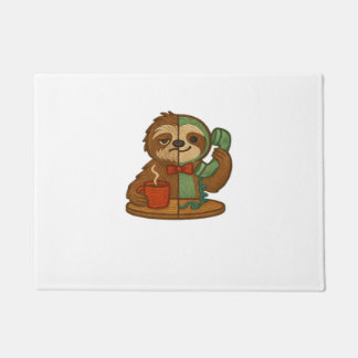 Day-to-Night Sloth Glow-Up Patch � Embroidered Tra Doormat