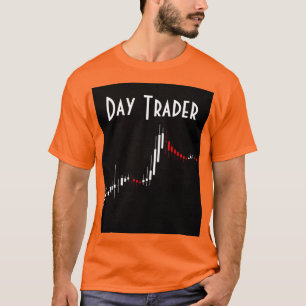 Day Trader Candlestick Chart Red Black White T-Shirt