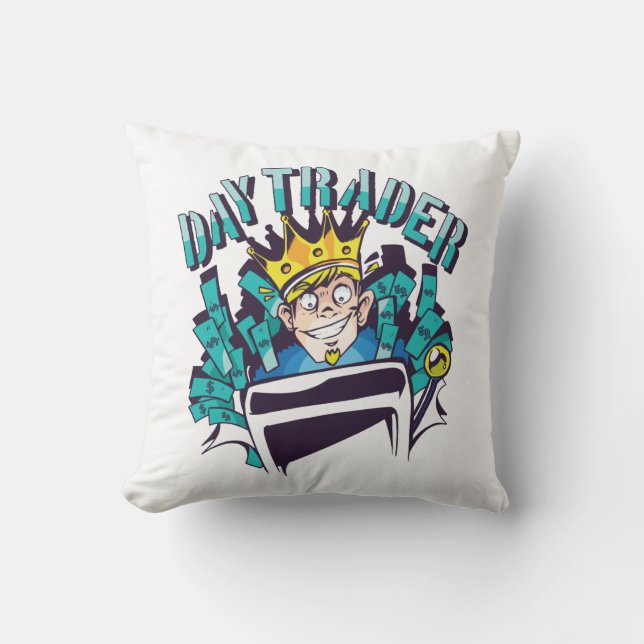 Day Trader Gift Idea Cushion (Front)