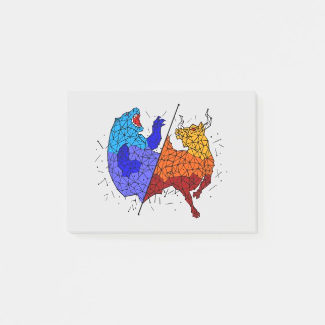 Day Traders Gift - Bull and Bear Constellation Post-it Notes (Front)