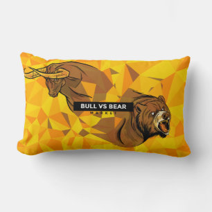 Day Traders Gift - Bull and Bear Market Lumbar Cushion