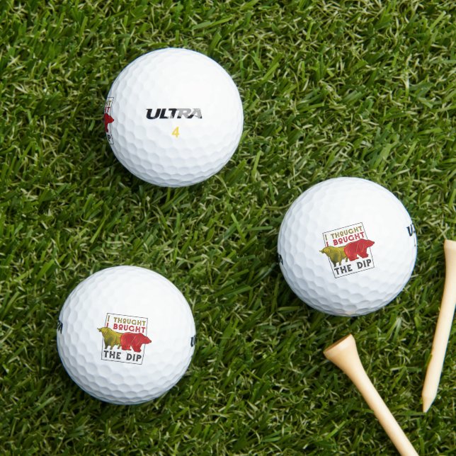 Day Traders Gift - Bull and Bear Quote Golf Balls (Insitu Grass)