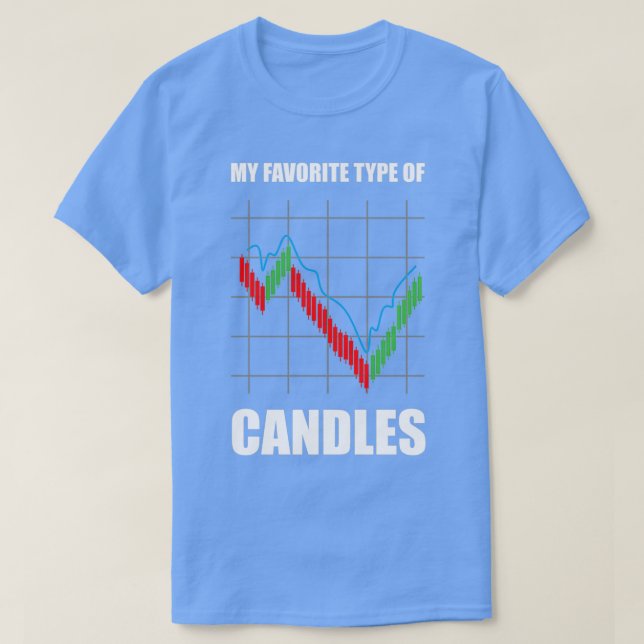 Day Trading Stocks Candlestick Chart T-Shirt (Design Front)