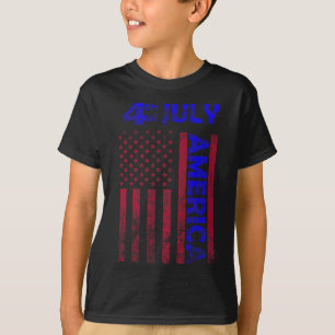 Day Usa America Flag 4th Of July Happy Funny  T-Shirt