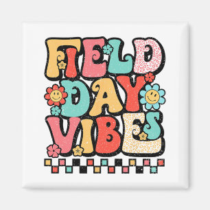Day Vibes Groovy Summer Teacher Kid Last Day Of Sc Magnet
