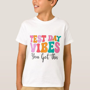 Day Vibes Groovy Testing Day Teacher Student Women T-Shirt