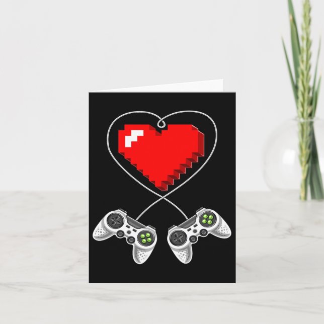 Day Video Game Controller Heart Gamer Gift Boys 1  Card (Front)