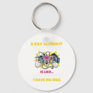 Day Without Video Games Is Like Funny Video Gamer Key Ring