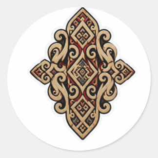 DAYAK TRIBAL ORNAMENT BORNEO ART STICKER