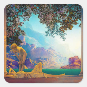 Daybreak, 1922 by Maxfield Parrish Square Sticker