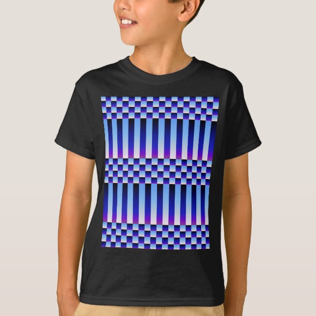 Daybreak and Nightfall (Checkers and Stripes) T-Shirt (Front)