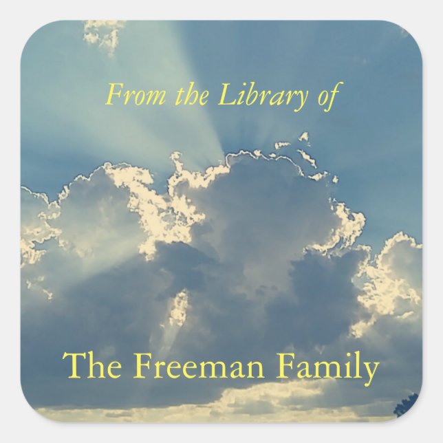 Daybreak Book Plate Square Sticker (Front)