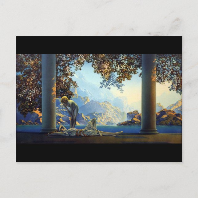 Daybreak Maxfield Parrish Postcard (Front)