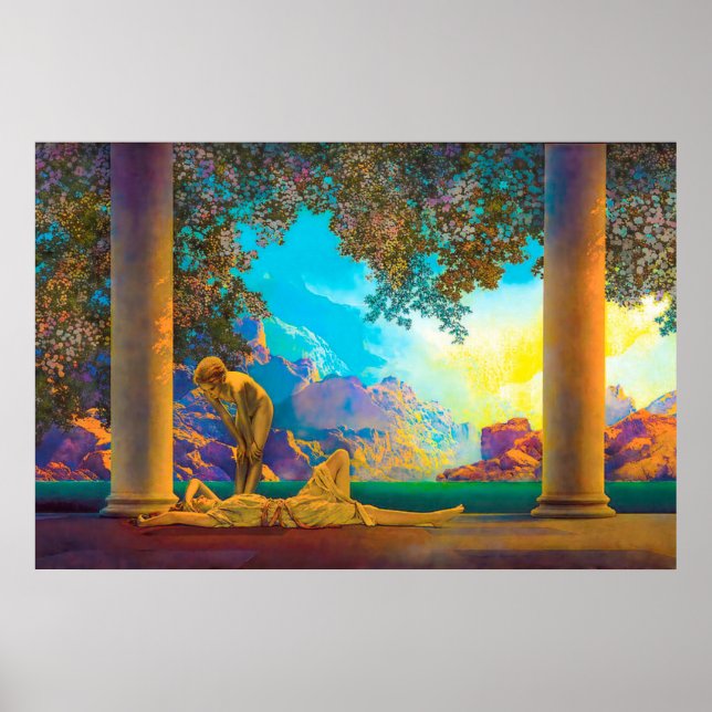 Daybreak Maxfield Parrish Poster (Front)