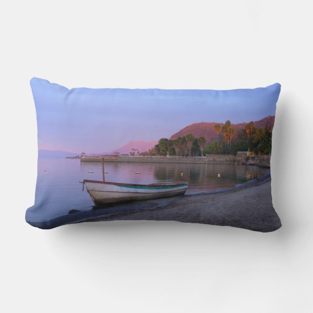 Daybreak on Lake Chapala Shores Lumbar Cushion (Front)