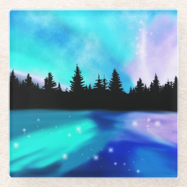 Daybreak Reflections Glass Coaster (Front)