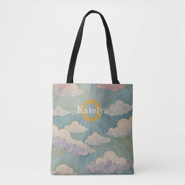 Daybreak's Embrace Personalized Tote Bag (Front)
