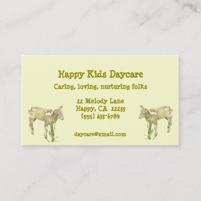 Daycare Business Card (Front)