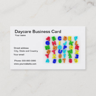 Daycare business card
