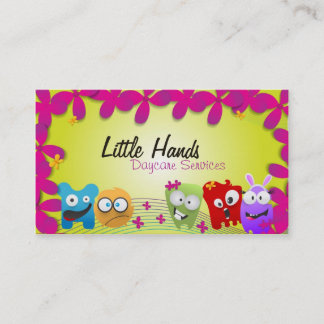 Daycare Business Card - Colourful Little Monsters