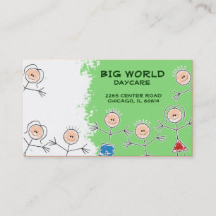 DAYCARE Child Care Babysitting Business Card