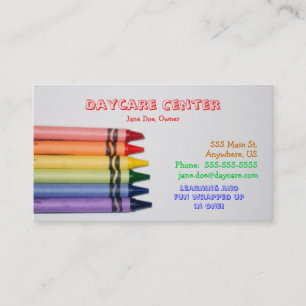 Daycare Crayons Template Business Card
