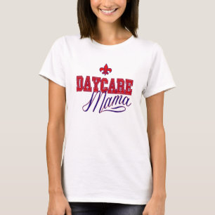 Daycare Mama Red and Blue T-Shirt