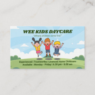 Daycare Professional Business   Happy Kids Card