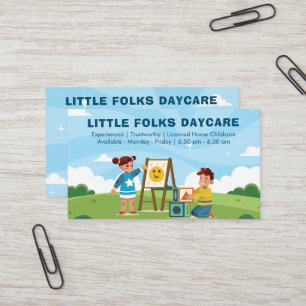 Daycare Professional Business   licensed Childcare Card