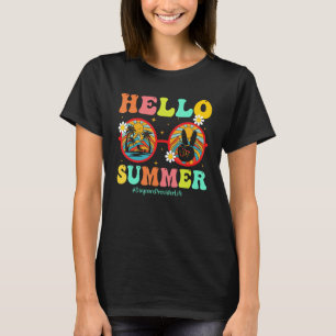 Daycare Provider Groovy Last Day Of School Hello S T-Shirt