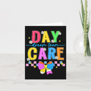 Daycare Teacher Daycare Provider Prek Teacher Back Card